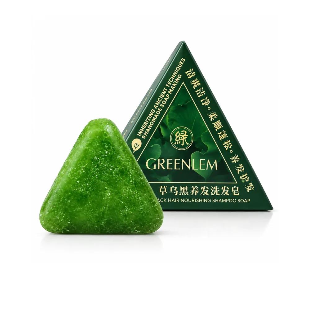 صابون شامپو گرینلم مدل Usman Grass Black وزن 120گرم