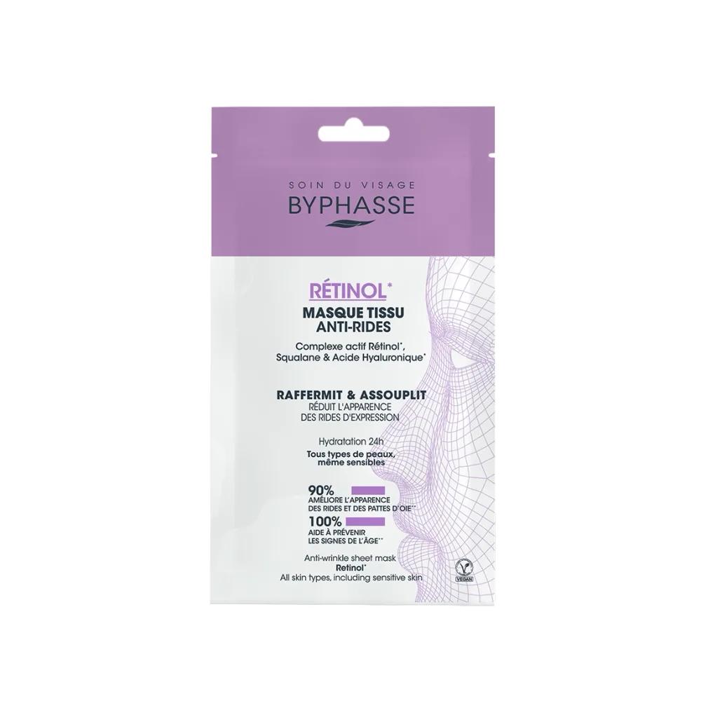 ماسک ورقه‌ای ضدچروک بای‌فس مدل Retinol حجم 18میل