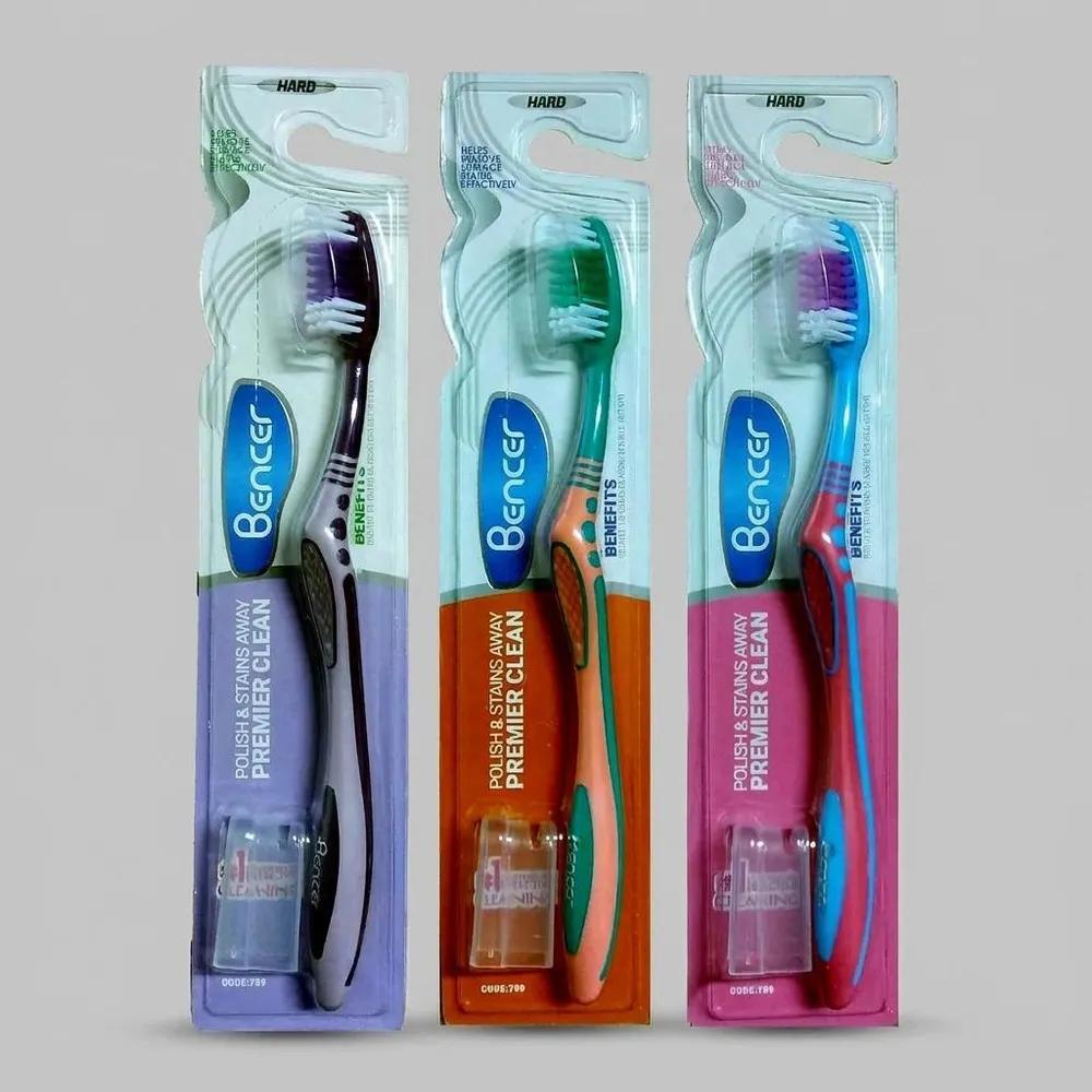 مسواک بنسر مدل PREMIER CLEAN با برس سخت بسته 3 عددی — تصویر ۱