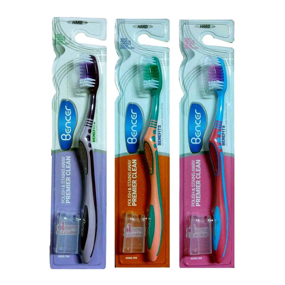 مسواک بنسر مدل PREMIER CLEAN با برس سخت بسته 3 عددی — تصویر ۲