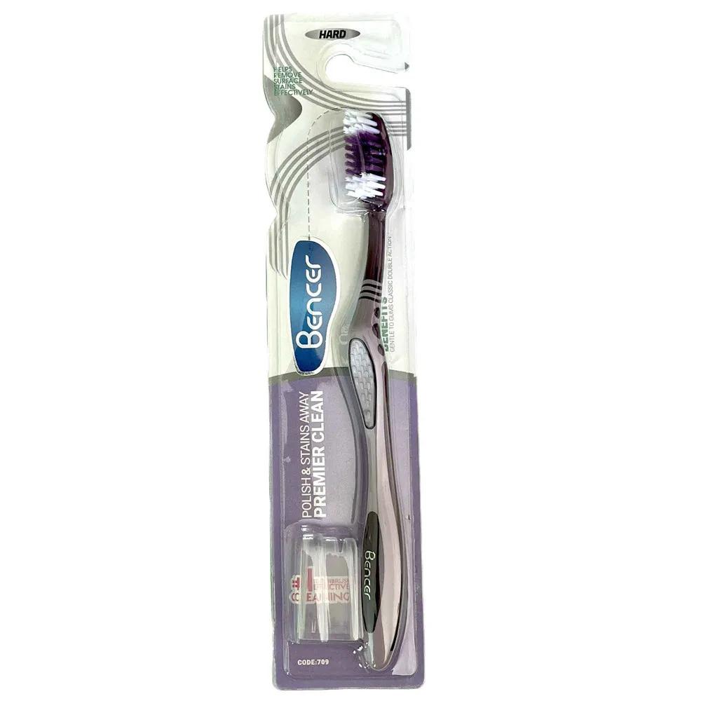 مسواک بنسر مدل PREMIER CLEAN با برس سخت بسته 3 عددی — تصویر ۳