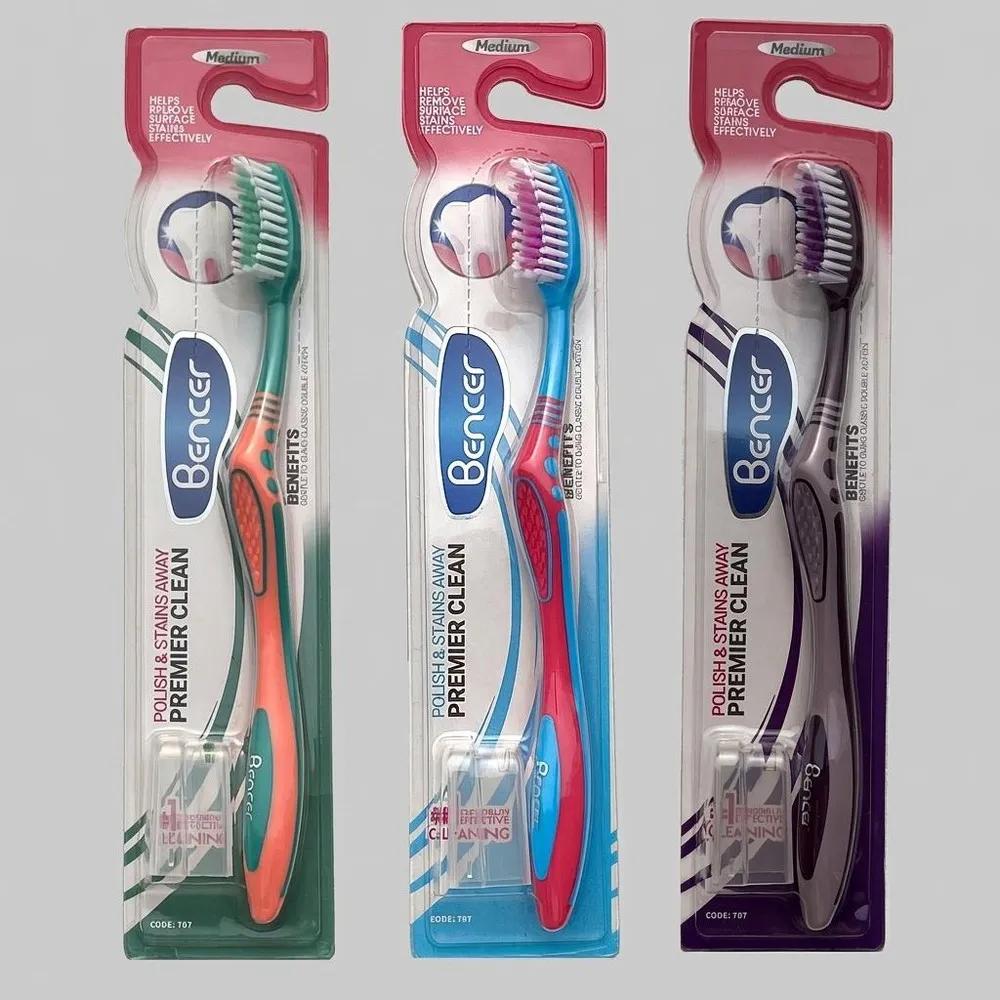 مسواک بنسر  مدل PREMIER CLEAN با برس متوسط بسته 3 عددی — تصویر ۱