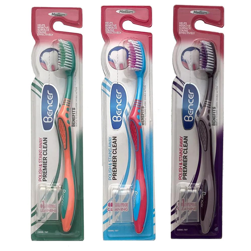 مسواک بنسر  مدل PREMIER CLEAN با برس متوسط بسته 3 عددی — تصویر ۲