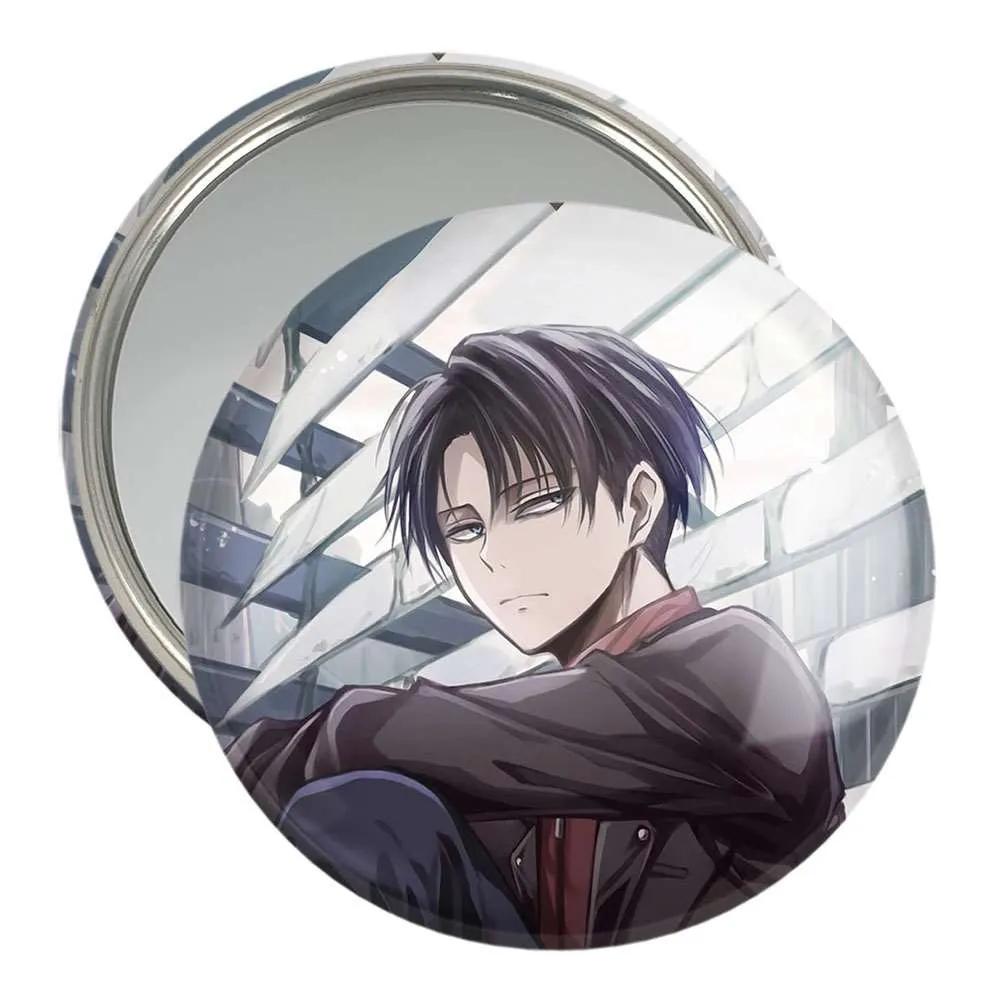 آینه جیبی خندالو طرح لیوای آکرمن انیمه اتک آن تایتان Attack on Titan  کد 4847