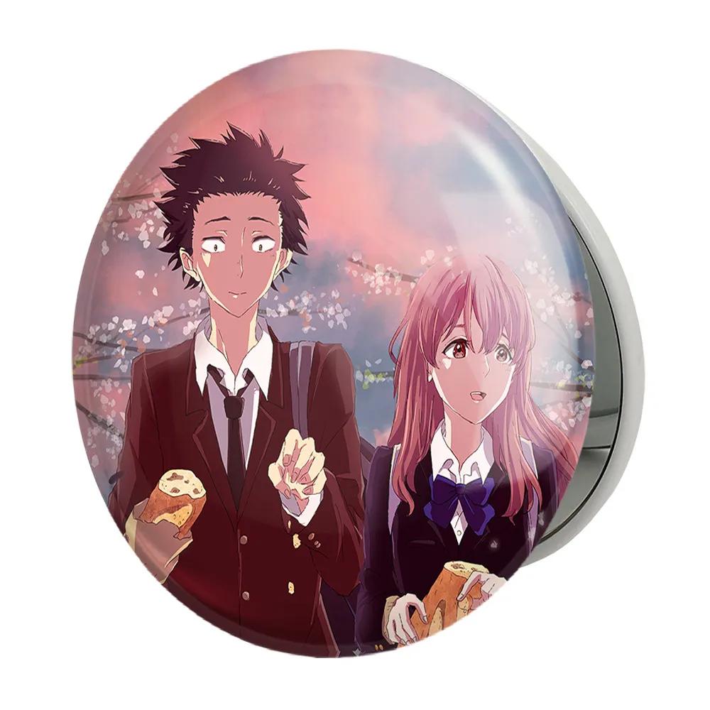 آینه جیبی خندالو طرح شوکو نیشیمیا و شویا ایشیدا انیمه سایلنت ویس A Silent Voice مدل تاشو کد 15818