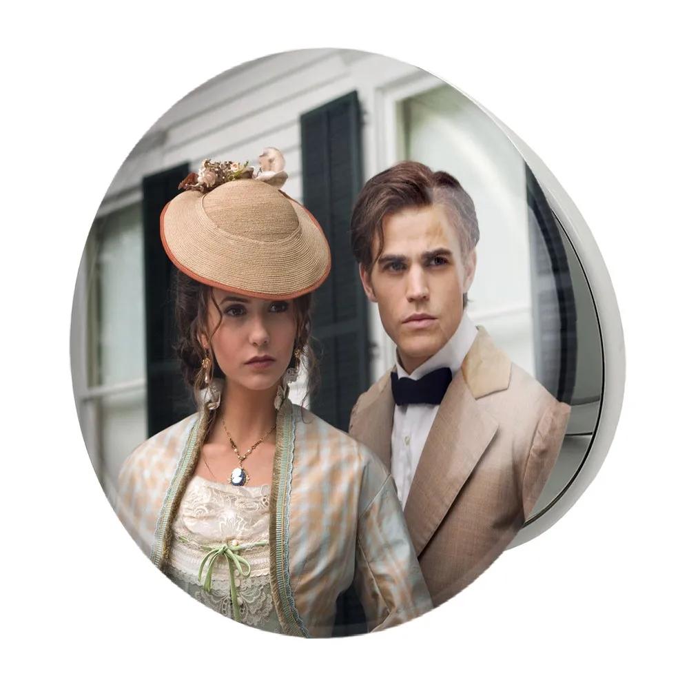 آینه جیبی خندالو طرح استفان و کاترین خاطرات یک خون آشام The Vampire Diaries مدل تاشو کد 20263