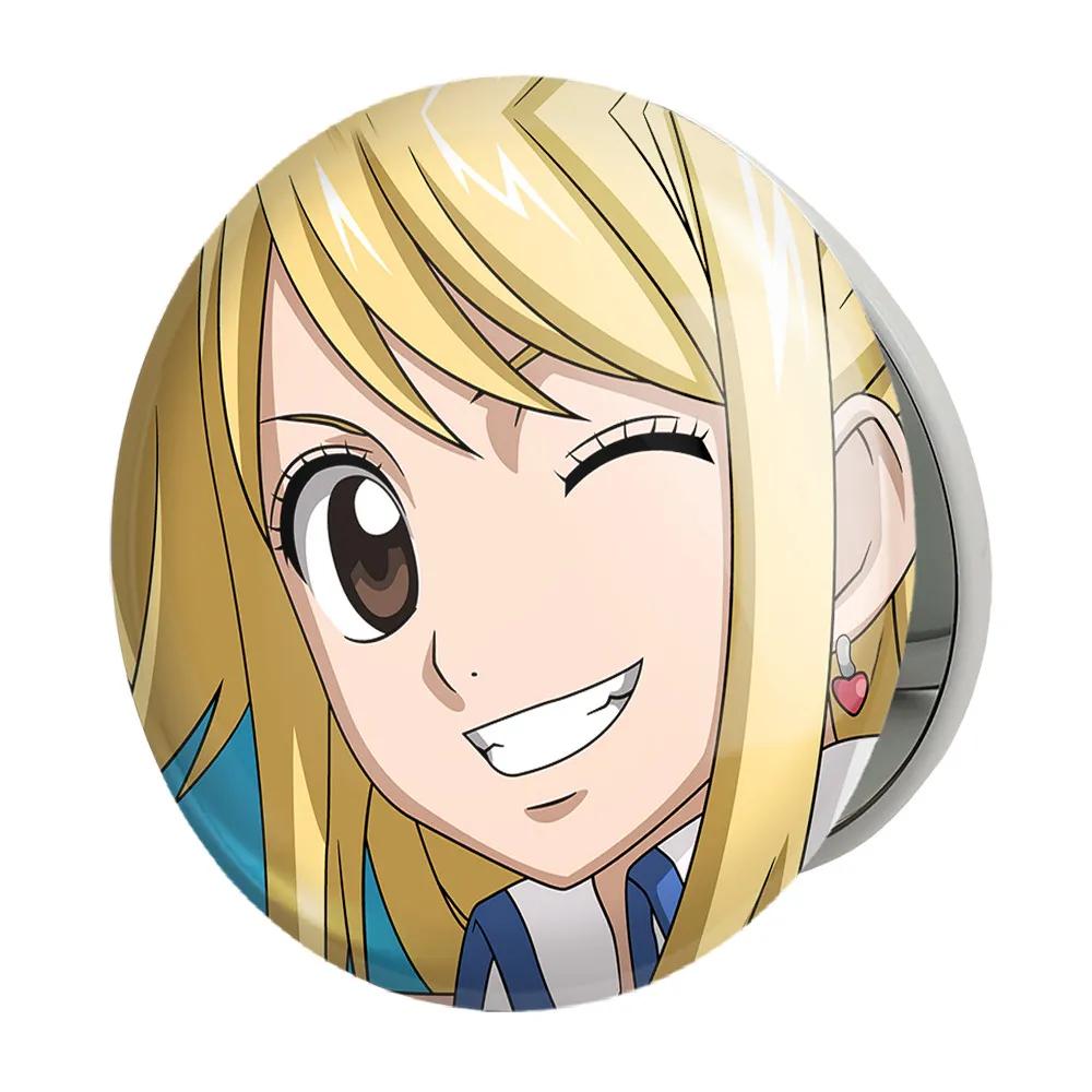 آینه جیبی خندالو طرح لوسی انیمه فری تیل Fairy Tail مدل تاشو کد 16486