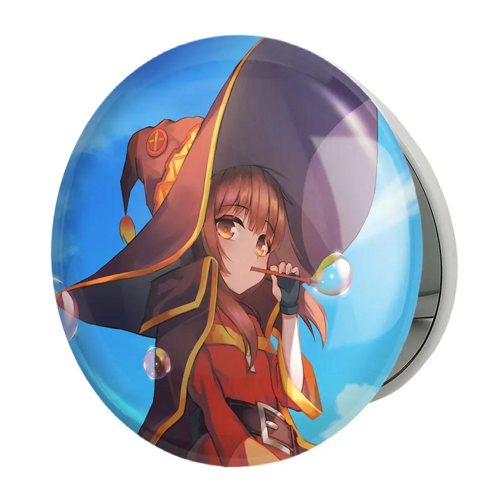 آینه جیبی خندالو طرح مگومین انیمه کونوسوبا Konosuba مدل تاشو کد 27333
