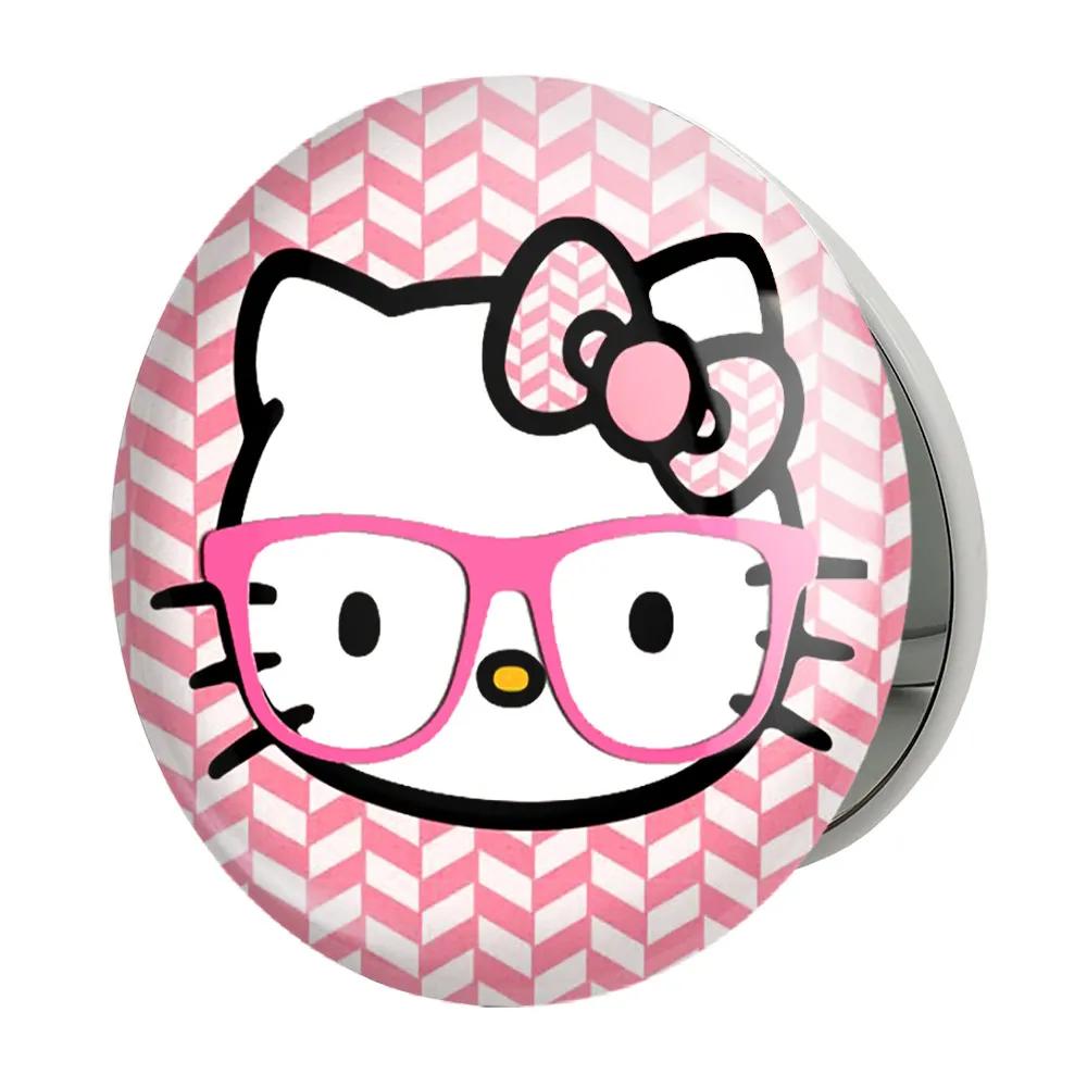 آینه جیبی خندالو طرح هلو کیتی Hello Kitty مدل تاشو کد 2475
