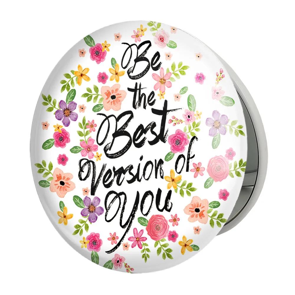 آینه جیبی خندالو طرح Be The Best Version Of You مدل تاشو کد 2736