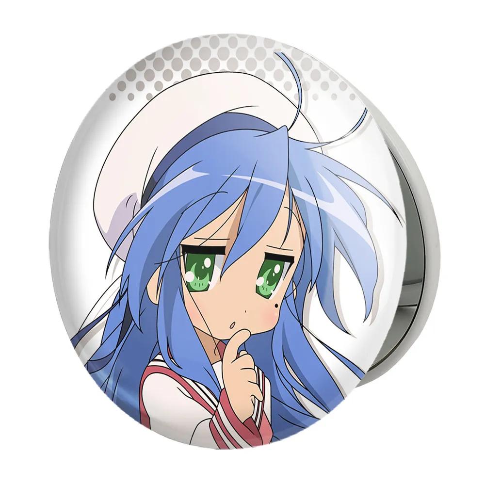 آینه جیبی خندالو طرح ایزومی انیمه ستاره خوش شانس Lucky Star مدل تاشو کد 23613