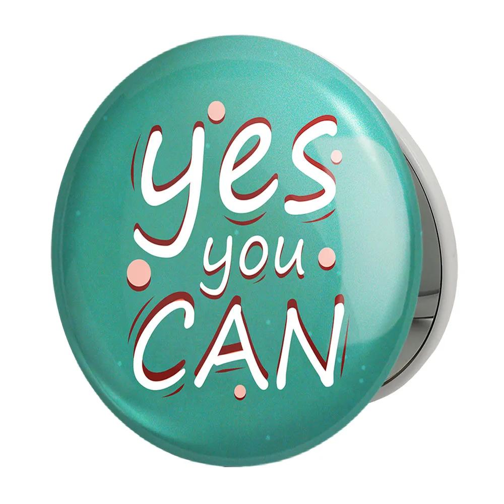آینه جیبی خندالو طرح Yes You Can مدل تاشو کد 10046