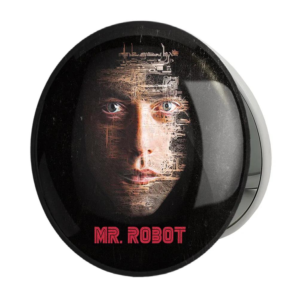 آینه جیبی خندالو طرح الیوت الدرسون سریال آقای ربات Mr.Robot مدل تاشو کد 10234