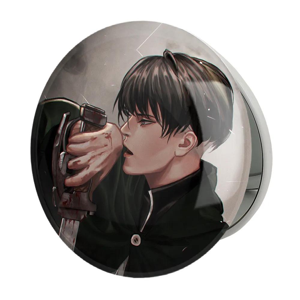 آینه جیبی خندالو طرح لیوای آکرمن انیمه اتک آن تایتان Attack on Titan مدل تاشو کد 10965