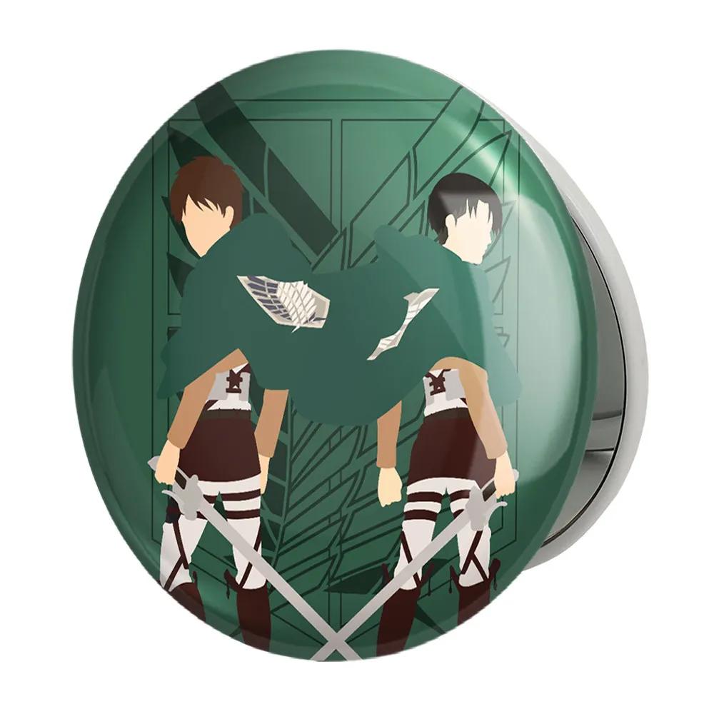 آینه جیبی خندالو طرح ارن و لیوای انیمه اتک آن تایتان Attack on Titan مدل تاشو کد 10990