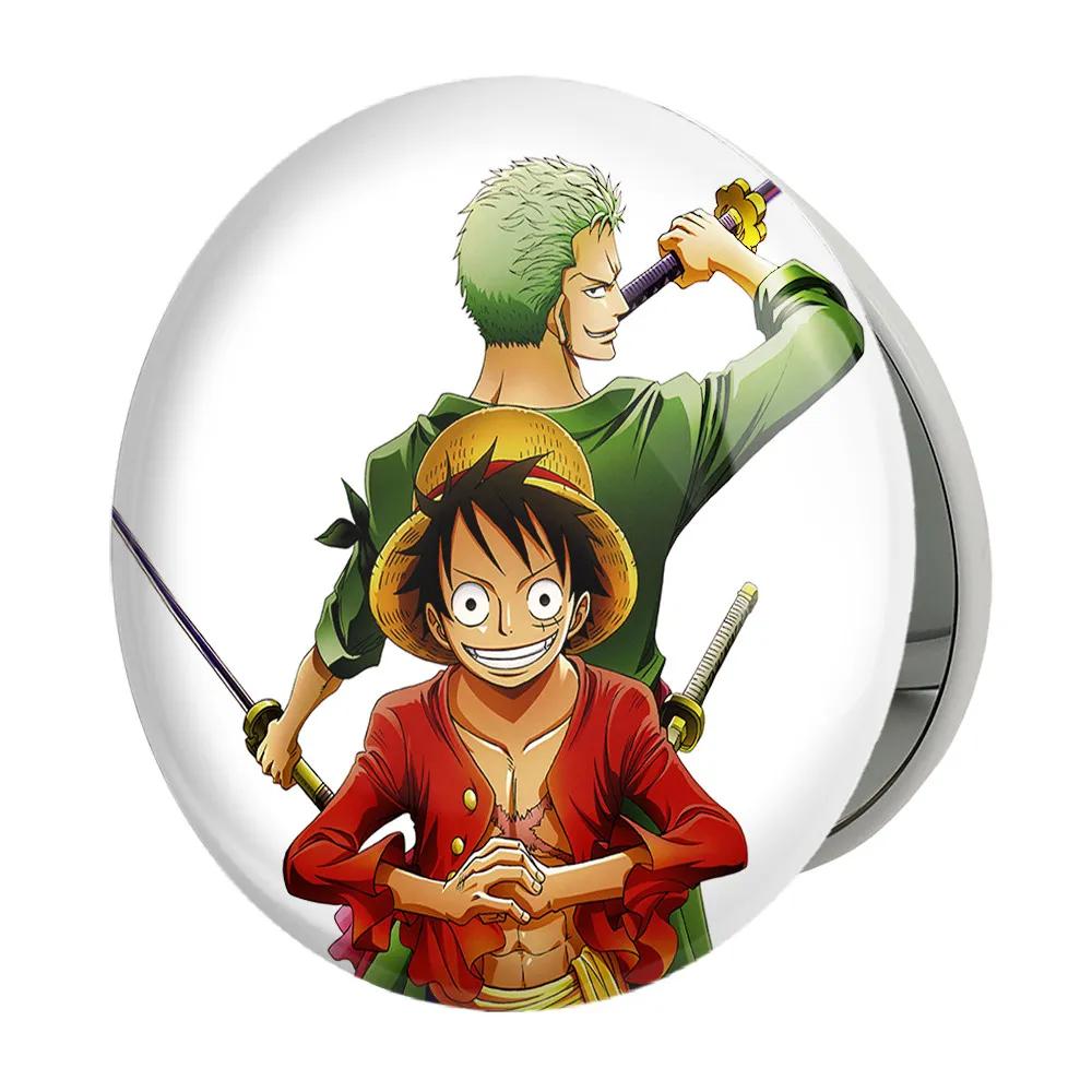 آینه جیبی خندالو طرح لوفی و زورو انیمه وان پیس One Piece مدل تاشو کد 11443