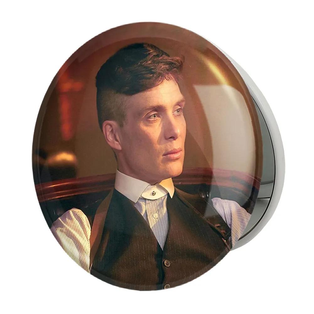 آینه جیبی خندالو طرح کیلین مورفی سریال پیکی بلایندرز Peaky Blinders مدل تاشو کد 4583