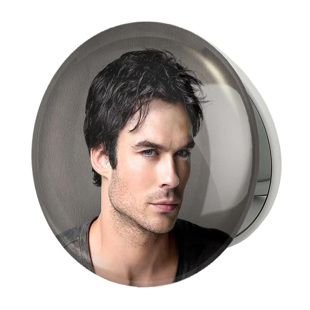 آینه جیبی خندالو طرح دیمون سالواتوره خاطرات یک خون آشام  The Vampire Diaries  مدل تاشو کد 23669