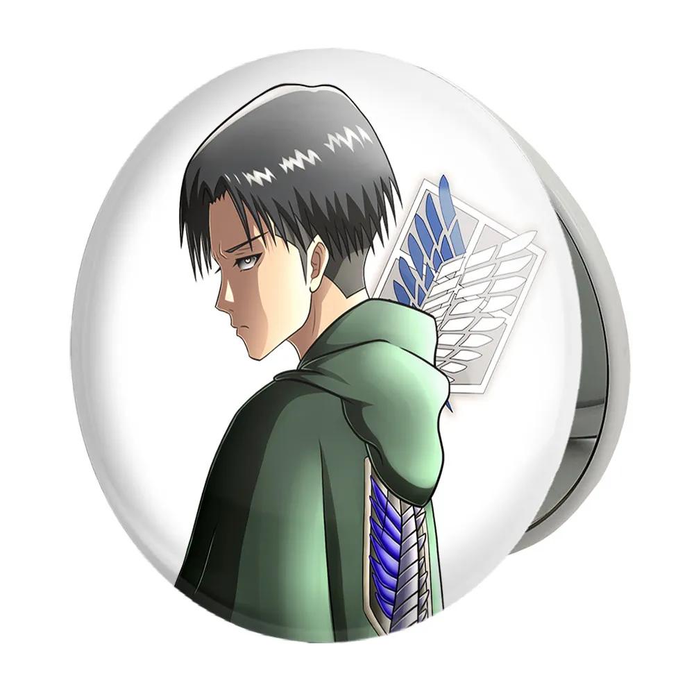 آینه جیبی خندالو طرح لیوای انیمه اتک آن تایتان Attack on Titan مدل تاشو کد 18547