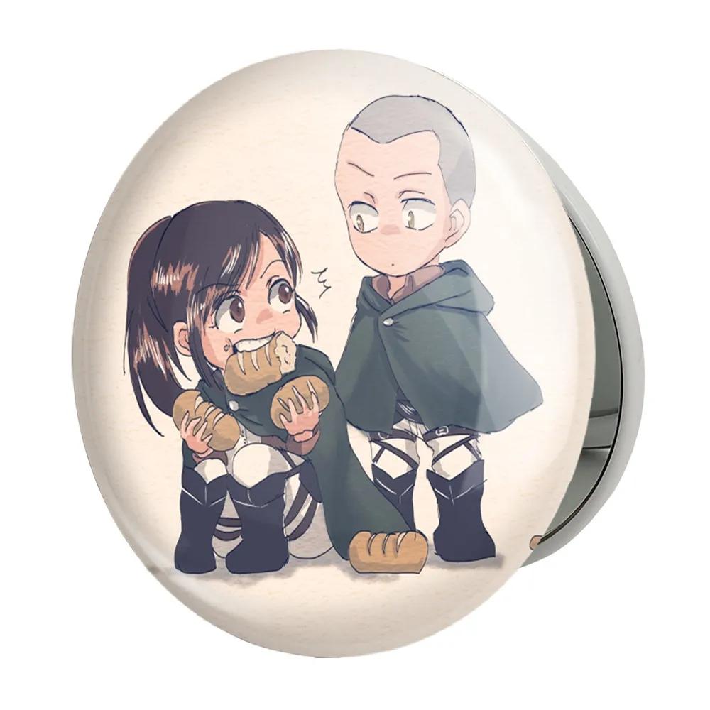 آینه جیبی خندالو طرح ساشا و کانی انیمه اتک آن تایتان Attack on Titan مدل تاشو کد 18587