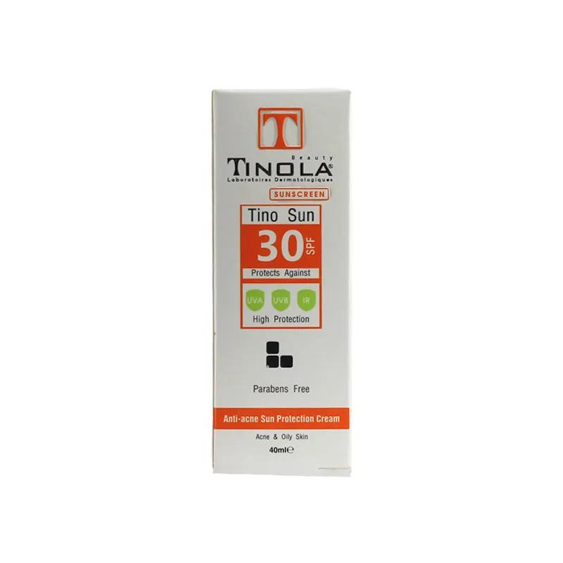 کرم ضد آفتاب بدون رنگ تینولا بیوتی SPF 30 مدل Tino Sun ‌مناسب پوست‌های چرب و مختلط حجم 40 میلی‌لیتر — تصویر ۲