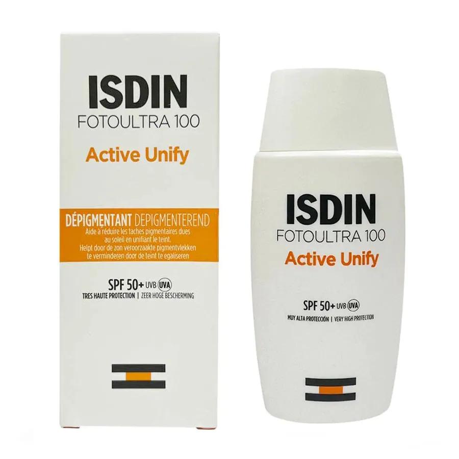 کرم ضدآفتاب بدون رنگ ایزدین SPF50 مدل FOTOULTRA 100 ACTIVE UNIFY ‌مناسب انواع پوست، حجم 50 میلی‌‌لیتر — تصویر ۳