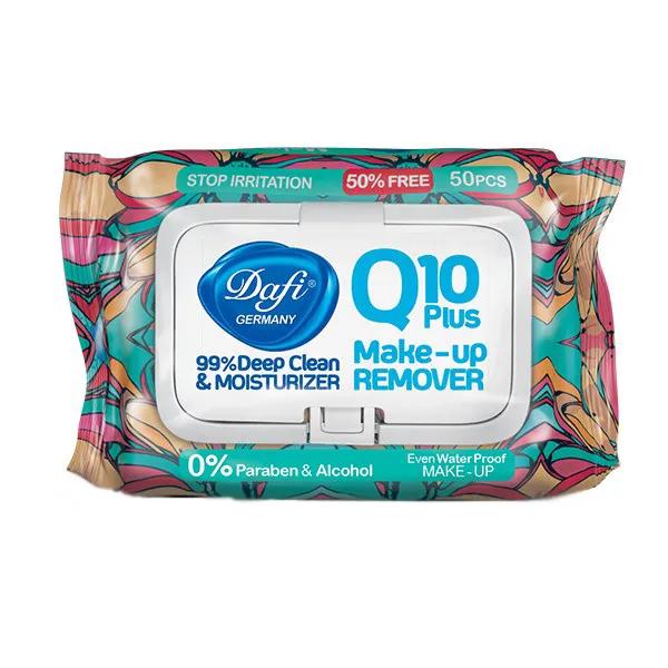 دستمال مرطوب دافی مدل Q10 PLUS STOP IRRIATION بسته 50 عددی — تصویر ۲