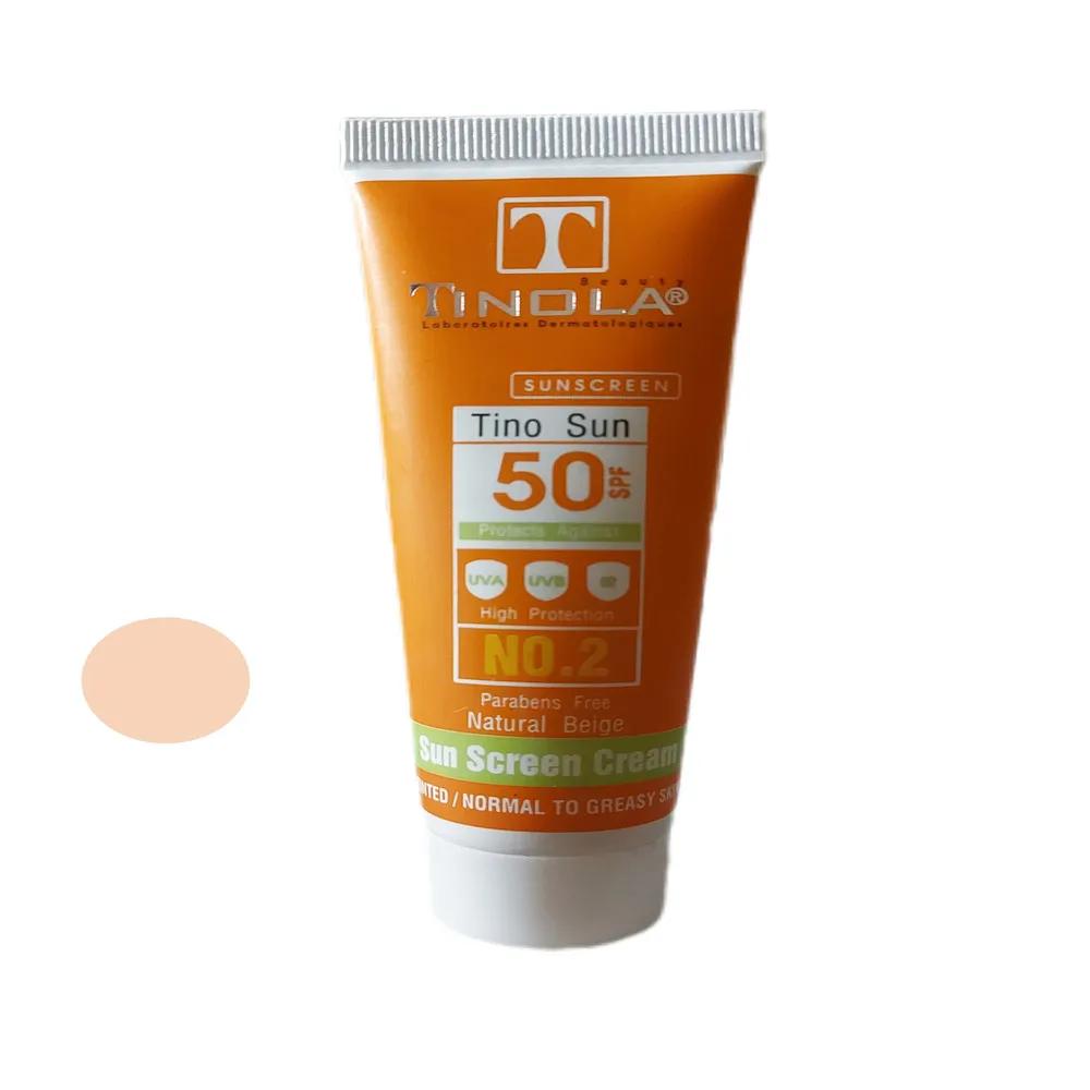 کرم ضدآفتاب رنگی تینولا بیوتی SPF50  مدل 01 مناسب برای پوست های چرب حجم 40 میلی لیتر — تصویر ۲