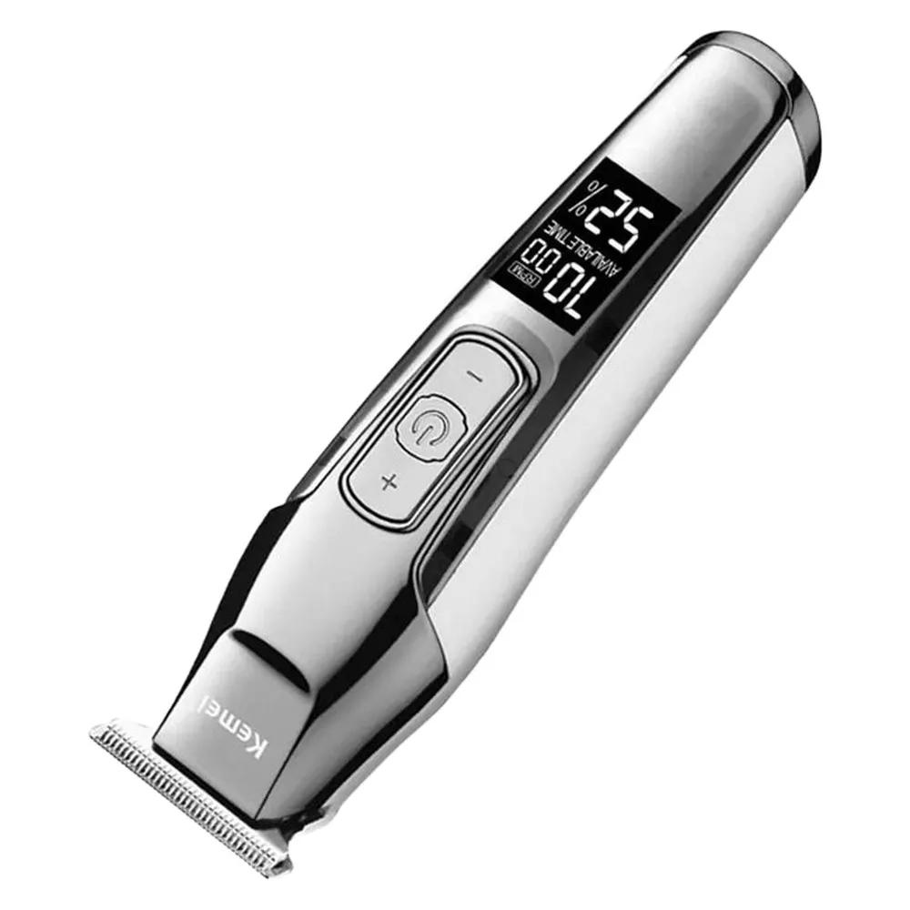 ماشین اصلاح موی سر و صورت کیمی مدل 5027 با باتری قابل شارژ 270 دقیقه‌ای، سرعت موتور 7000 RPM، 4 حالت تنظیم سرعت، 3 عدد شانه قابل تنظیم و نمایشگر وضعیت باتری — تصویر ۳