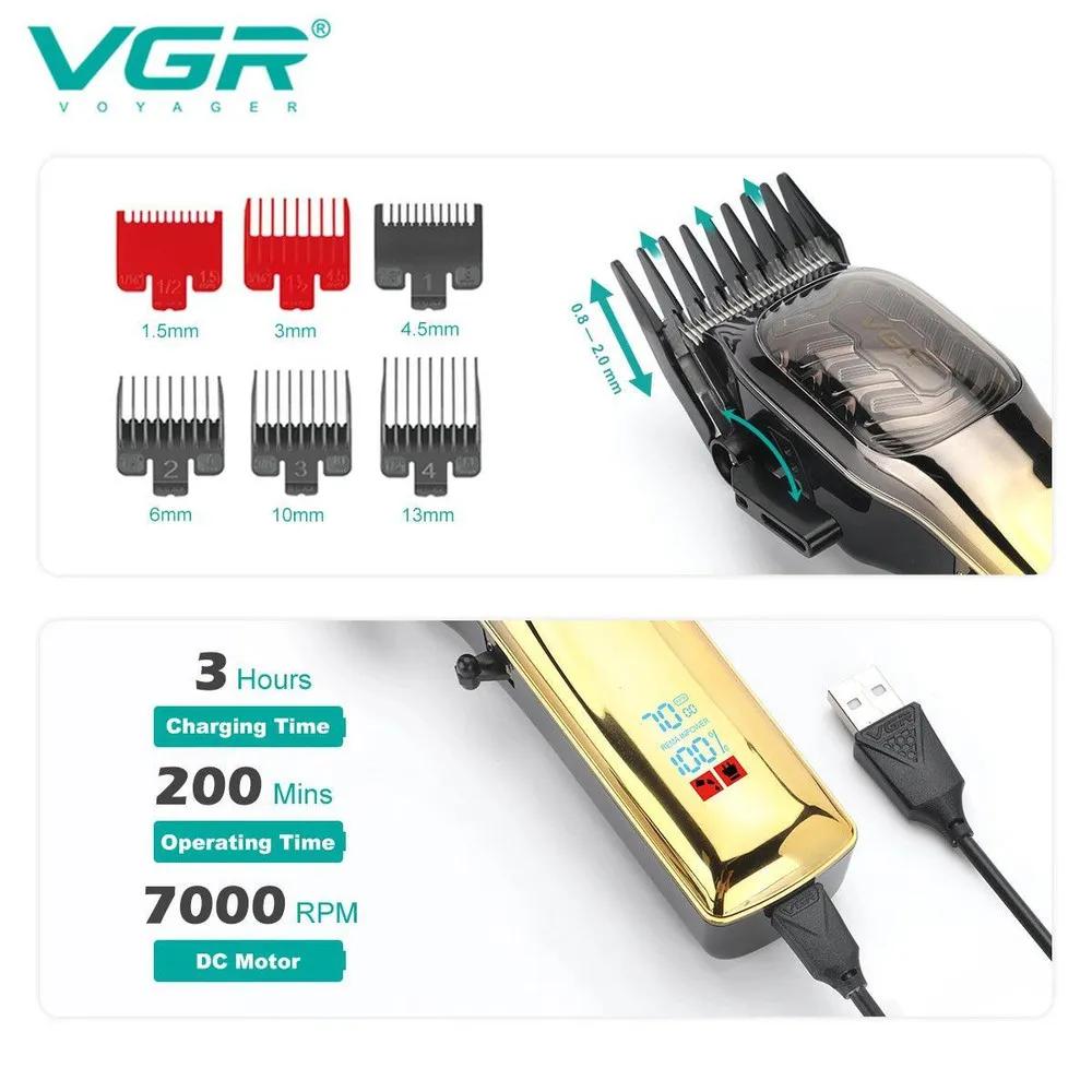 ماشین اصلاح موی سر و صورت شارژی وی جی ار مدل V-654 — تصویر ۲
