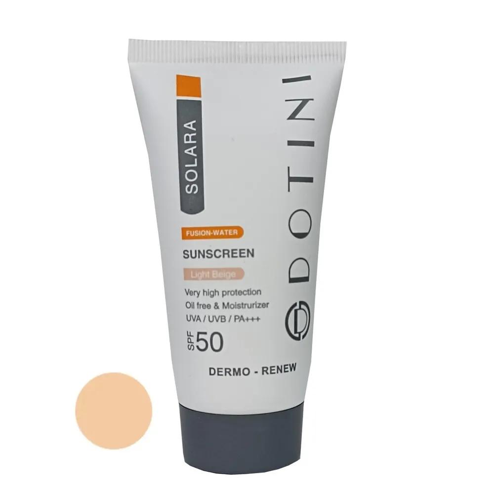 کرم ضد آفتاب رنگی دوتینی SPF 50 مدل فیوژن واتر ‌مناسب پوست‌های چرب حجم 50 میلی‌لیتر — تصویر ۱