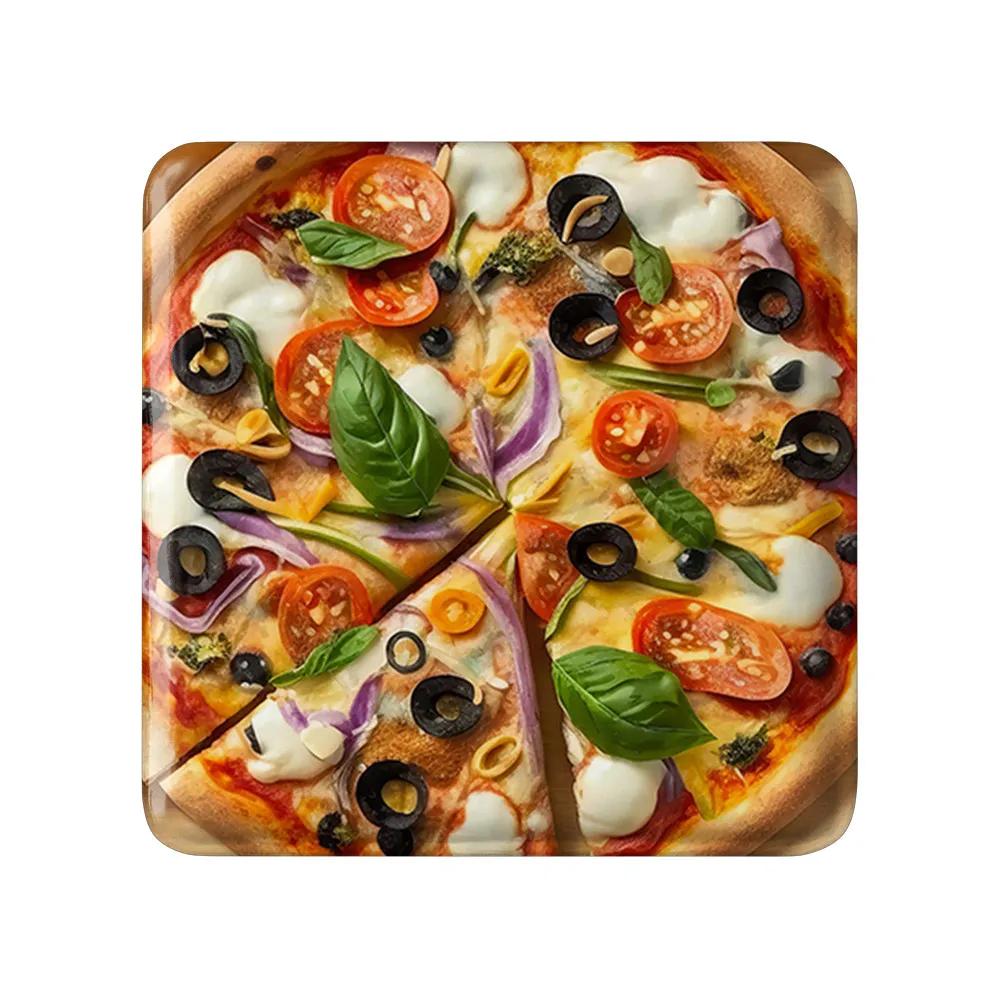 مگنت خندالو طرح پیتزا  Pizza مدل مربعی کد 31090