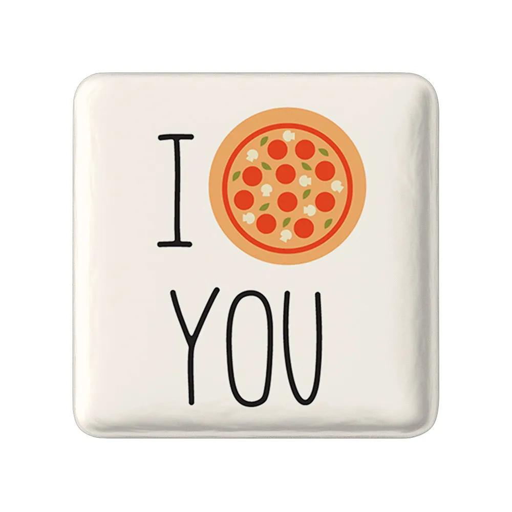 مگنت خندالو طرح پیتزا  Pizza مدل مربعی کد 31093