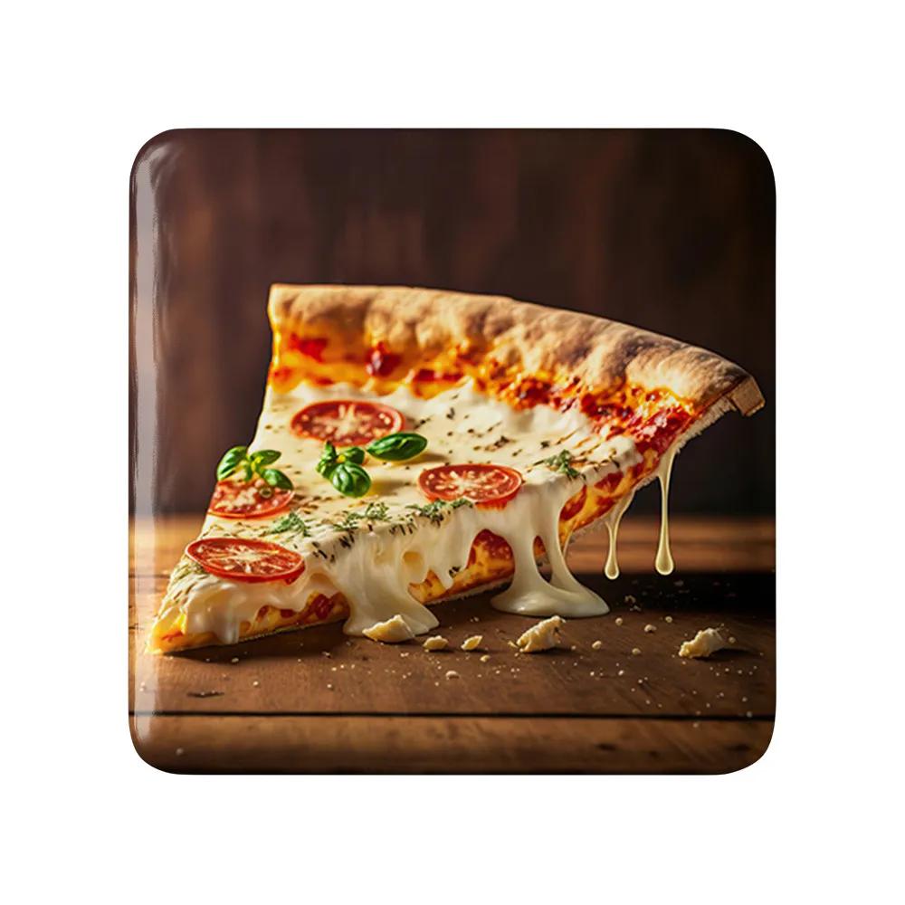 مگنت خندالو طرح پیتزا  Pizza مدل مربعی کد 31084