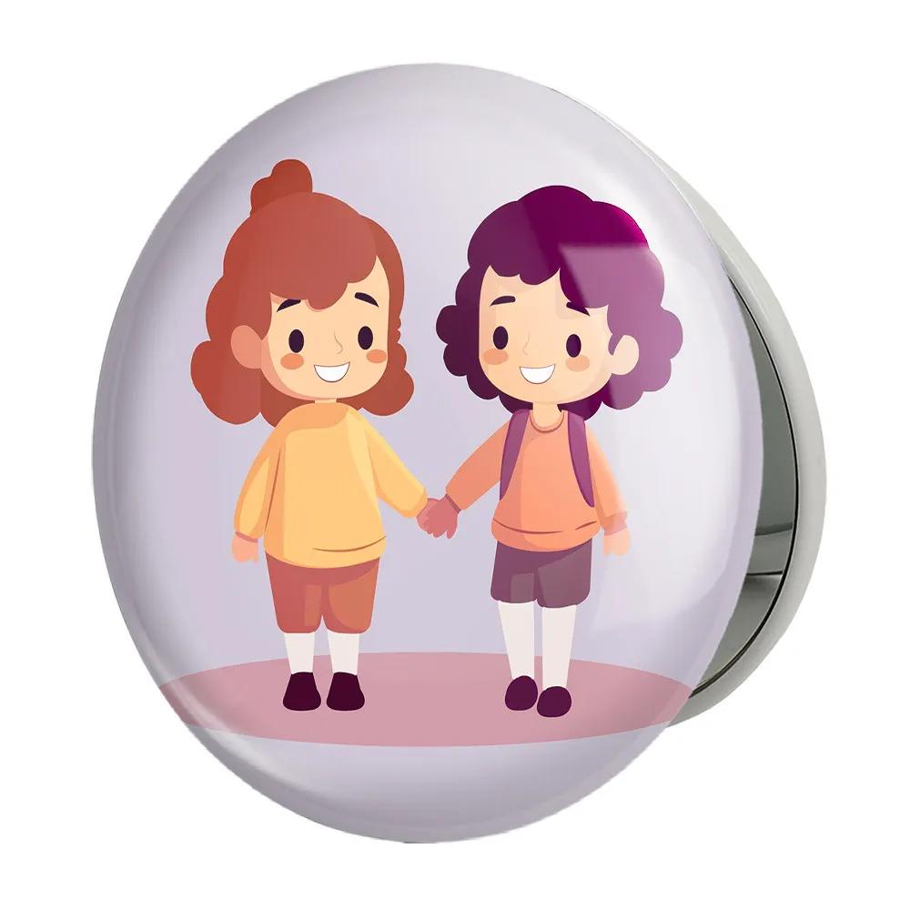 آینه جیبی خندالو طرح بهترین دوستان Best Friends مدل تاشو کد 29605