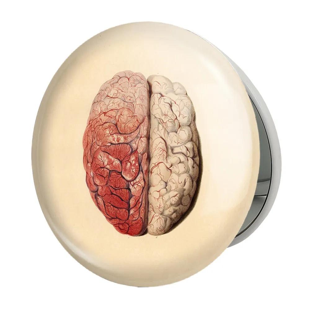 آینه جیبی خندالو طرح مغز Brain مدل تاشو کد 31064