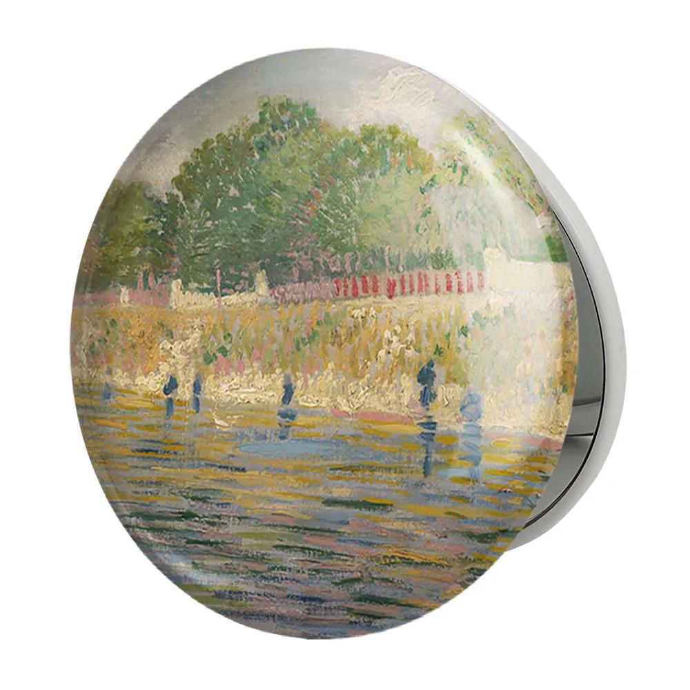 آینه جیبی خندالو طرح بانک سن ونسان ونگوگ (Van Gogh) مدل تاشو کد 36803