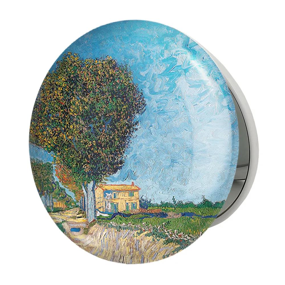 آینه جیبی خندالو طرح ونسان ونگوگ (Van Gogh) مدل تاشو کد 36825