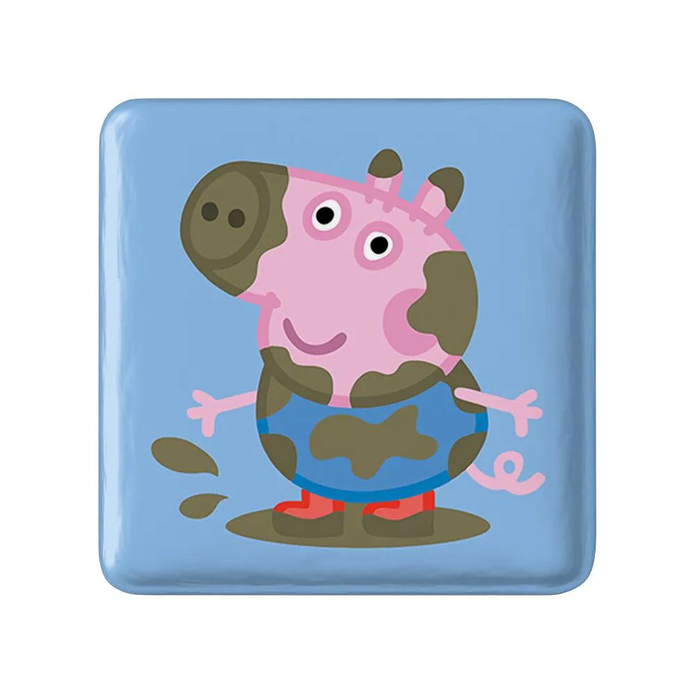 مگنت خندالو طرح جورج انیمیشن پپا پیگ Peppa pig  مدل مربعی کد 22063
