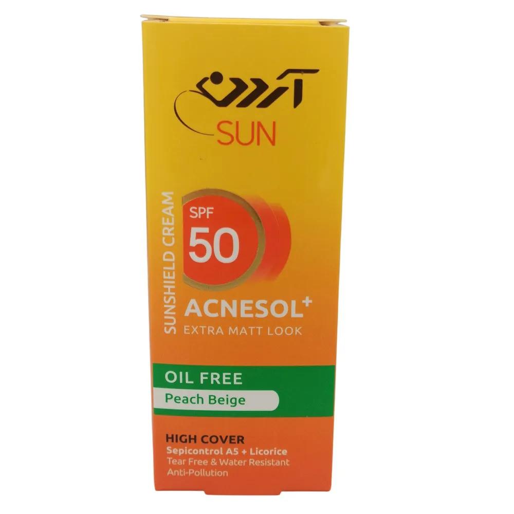 کرم ضد آفتاب رنگی آردن سان SPF 50 مدل Peach Beige محافظ UVA،UVB مناسب انواع پوست حجم 50 میلی لیتر مجموعه دو عددی ‌ — تصویر ۴
