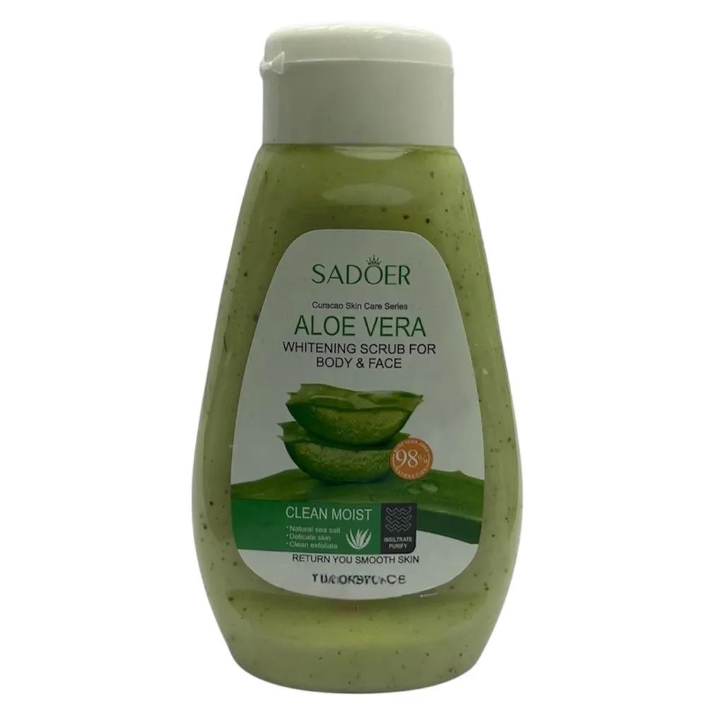ژل اسکراب صورت و بدن سادور مدل Aloe Vera مناسب برای انواع پوست وزن 300 گرم — تصویر ۳