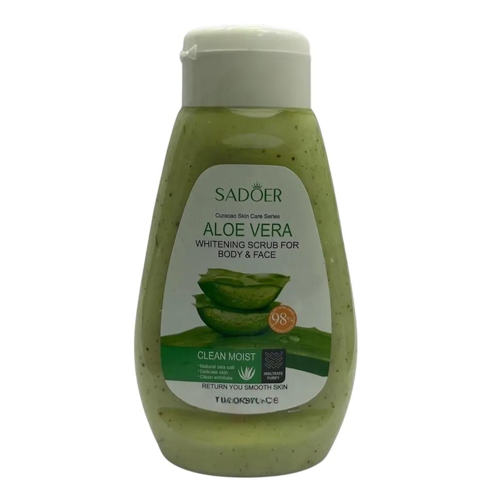 ژل اسکراب صورت و بدن سادور مدل Aloe Vera مناسب برای انواع پوست وزن 300 گرم — تصویر ۴