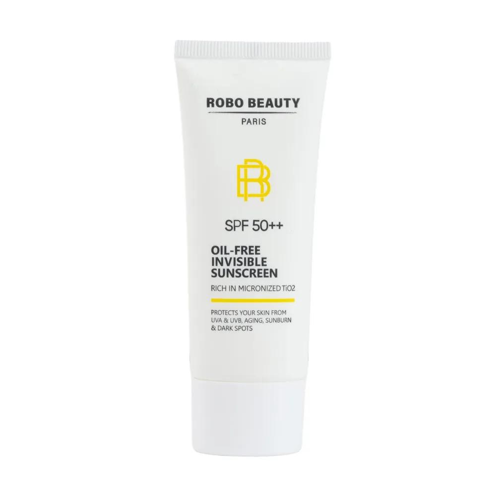 کرم ضد آفتاب بی‌رنگ صورت روبو بیوتی SPF 50 مدل Niacinamide محافظ UVA،UVB مناسب برای انواع پوست حجم 40 میلی لیتر — تصویر ۱