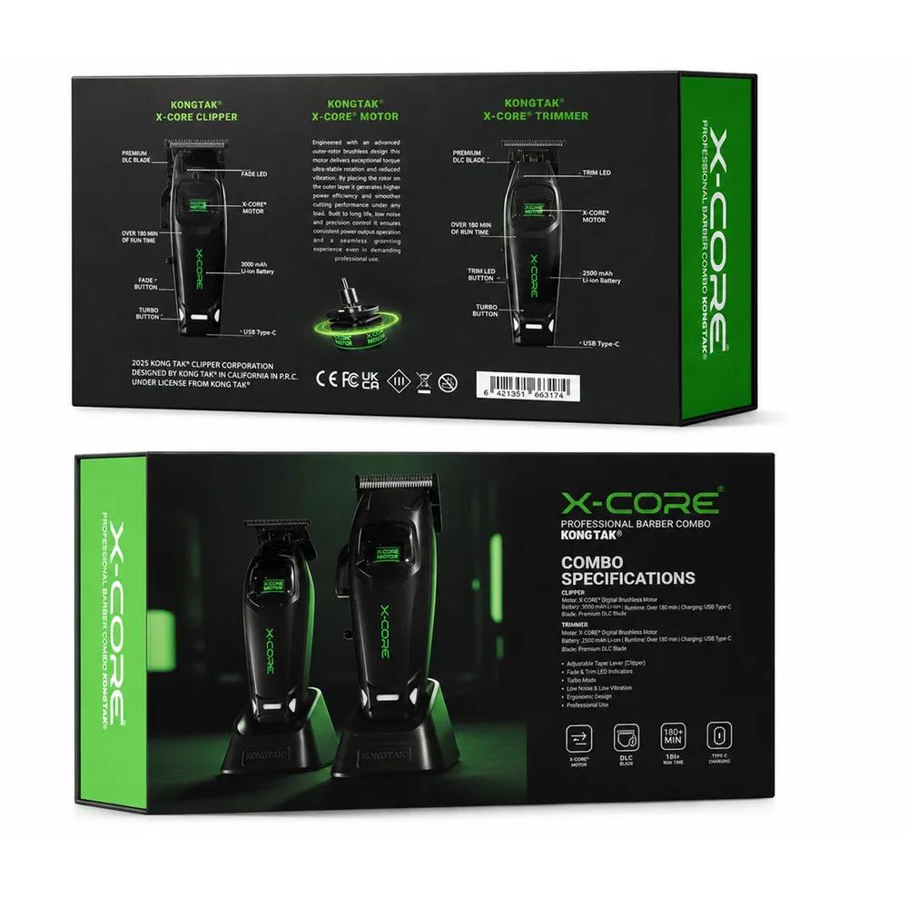 ست ماشین اصلاح موی سر و صورت شارژی کنگ تک مدل X-core بسته 2 عددی — تصویر ۳