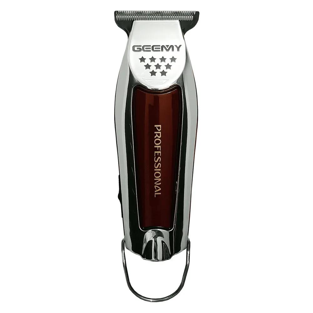 ماشین اصلاح موی سر و صورت جیمی مدل GM 855 با تیغه استیل ضد زنگ، باتری لیتیوم یون، دو سرعت موتور قابل تنظیم، منبع تغذیه برق و باتری قابل شارژ، همراه با 3 عدد شانه متحرک و طراحی ارگونومیک — تصویر ۳