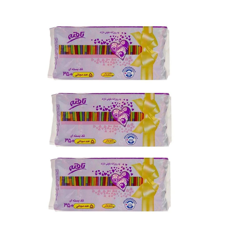 پد بهداشتی روزانه تافته مدل UltraThin مجموعه 3 عددی — تصویر ۲