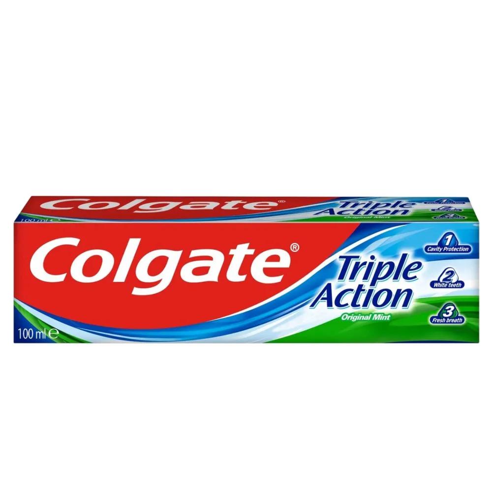 خمیردندان کلگیت مدل triple action 123 حجم 100 میلی لیتر — تصویر ۲
