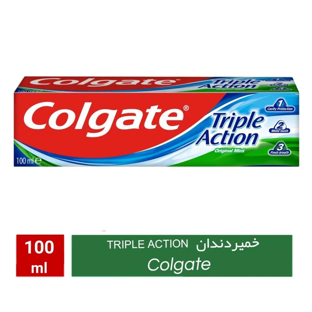 خمیردندان کلگیت مدل triple action 123 حجم 100 میلی لیتر — تصویر ۳