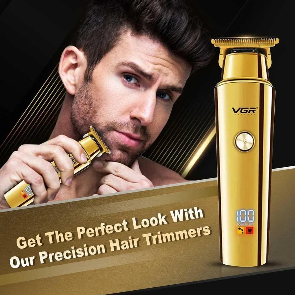 ماشین اصلاح موی سر و صورت وی جی آر مدل V-947 با تیغه استیل ضد زنگ، باتری لیتیوم یونی 2000 میلی‌آمپر، 500 دقیقه استفاده پس از شارژ، طراحی ارگونومیک و قابلیت اصلاح حجم زن — تصویر ۴