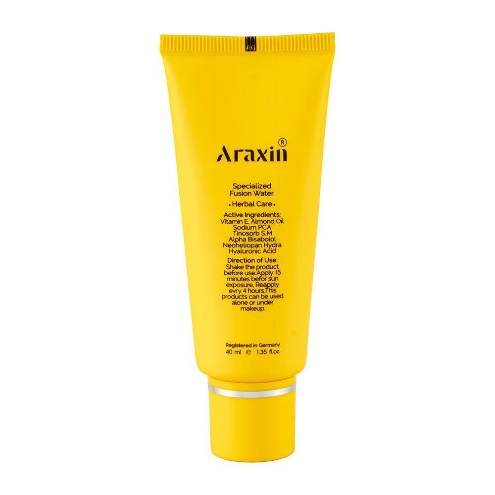 ضدآفتاب تخصصی فیوژن واتر با SPF 50 حجم 40 میلی لیتر آراکسین — تصویر ۳